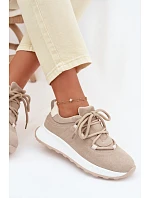 Kožené semišové dámské tenisky Bemela