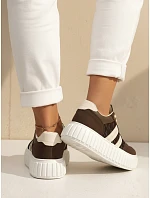 Dámské kožené tenisky ZY1392 LA351P hnědé- FashionStreet