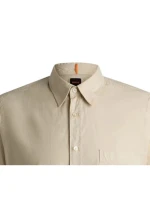 Pánská košile BOSS Relegant_6-short_M Light Beige (50537331-271)