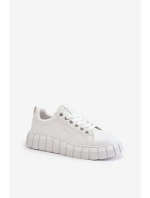 Zateplené Dámské Sneakersy Big Star MM274616 Bílé Zateplené Dámské Sneakersy Big Star MM274616 Bílé