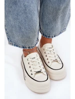 Dámské Kožené Tenisky Na Platformě GOE RR2N4106 Bílé