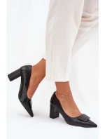 Lodičky Na Klínku S Ozdobou Černé Celira