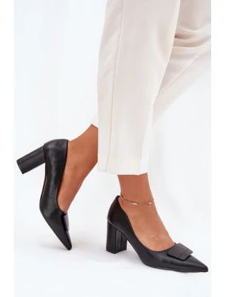 Lodičky Na Klínku S Ozdobou Černé Celira