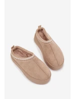 Dětské/módní sněhule s výšivkou na platformě Jolisse – béžové Dětské/módní sněhule s výšivkou na platformě Jolisse – béžové