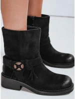 Dámské černé semišové kozačky FashionStreet ZY1097 Dámské černé semišové kozačky FashionStreet ZY1097