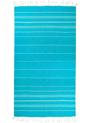 The One Towelling Hamam Sultan Hamam ručník "Sultan" 48.1019 turquoise/white The One Towelling Hamam Sultan Hamam ručník "Sultan" 48.1019 turquoise/white