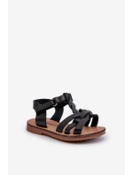 Dětské Sandálky S Suchým Zipem Černé Marimona