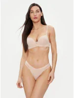 Dámská tanga UW0UW02473 DW5 sv. béžové - Tommy Hilfiger