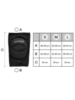 Volejbalové chrániče kolen Meteor S černé Volejbalové chrániče kolen Meteor S černé