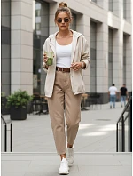 Dámská džínová bunda LASANAS light beige FashionStreet TY4314