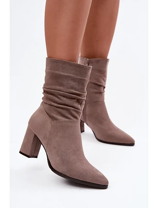 Dámské boty na podpatku na zip model 231192 Step in style Dámské boty na podpatku na zip model 231192 Step in style