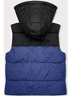 Dámská krátká vesta s kapucí j.style tmavě modro-černá (16M9112-184) Dámská krátká vesta s kapucí j.style tmavě modro-černá (16M9112-184)