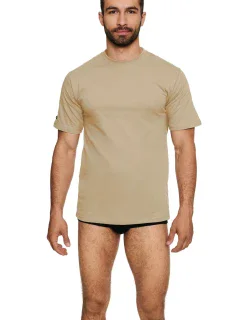 Pánské tričko 19407 T-line beige - HENDERSON