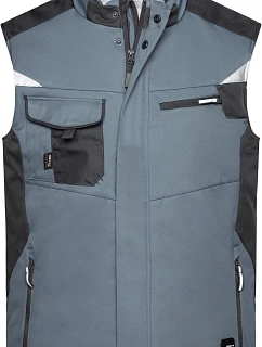 Daiber JN 825 Pracovní zimní softshellová vesta - Strong 02.0825 carbon/black