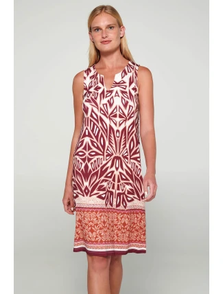 Vamp - Šaty bez rukávů s potiskem 20486 - Vamp Vamp - Šaty bez rukávů s potiskem 20486 - Vamp