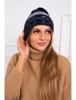 Pola fleecová čepice K267 navy+sea blue
