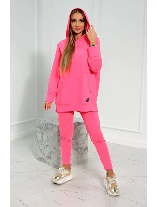 Sada s mikinou s kapucí růžová neonová Sada s mikinou s kapucí růžová neonová