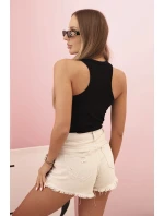 Dámská bavlněná bokserka na širokých ramínkách černá