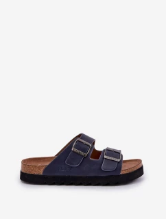 Lehké Pánské Pantofle S Přezkami Eko Kůže Big Star NN174530 Granátové