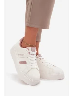 Dámské Sneakersy Na Platformě Big Star SS274346 Bílé Dámské Sneakersy Na Platformě Big Star SS274346 Bílé