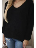 Svetr s výstřihem do V IT-51 černý - Kesi Svetr s výstřihem do V IT-51 černý - Kesi