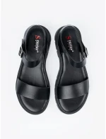 Pěkné  sandály černé dámské platforma