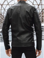 Pánská kožená bunda černá FashionStreet TX4229