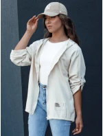 Dámská přechodná bunda s kapucí MANDIA light beige FashionStreet TY4479