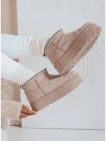 Dámské sněhule na platformě light beige FashionStreet ZY1055 Dámské sněhule na platformě light beige FashionStreet ZY1055