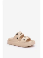 Dámské Pěnové Pantofle S Dekoracemi Béžové Ravanala