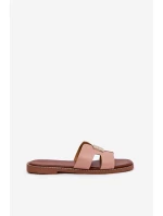 Ploché Pantofle S Vystřižením A Dekorací Špinavě Růžová Bohalis