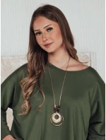 LOOSEFEMME dámská oversize halenka s přívěskem zelená FashionStreet RY2707