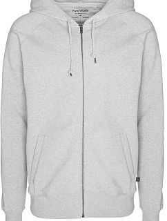 Pure Waste HJUB Unisex mikina s kapucí 74.HJUB grey melange