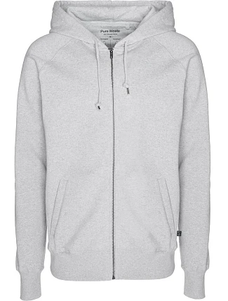 Pure Waste HJUB Unisex mikina s kapucí 74.HJUB grey melange