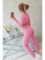 Sada s halenkou světle růžová