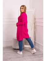 Svetr s netopýřími rukávy fuchsiový