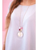 Mušelínová halenka s náhrdelníkem fuchsie