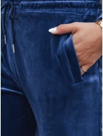 Dámské velurové modré tepláky FashionStreet UY2836