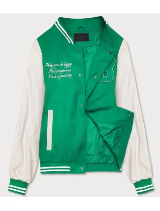 Zelená dámská bunda typu bomber (16M9067-236) Zelená dámská bunda typu bomber (16M9067-236)