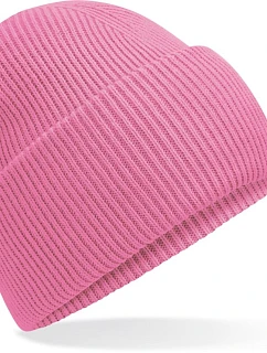 Beechfield B 385R Pletená čepice s manžetou "Recycled" 53.385R true pink