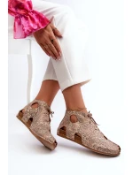 Vzorované kožené boty Maciejka 03426-02 Béžové Vzorované kožené boty Maciejka 03426-02 Béžové