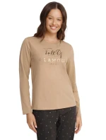 Dámské pyžamo 40936 Glam beige - HENDERSON Dámské pyžamo 40936 Glam beige - HENDERSON