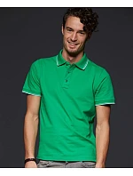 Daiber JN 986 Pánské piqué polo 02.0986 fern green/white
