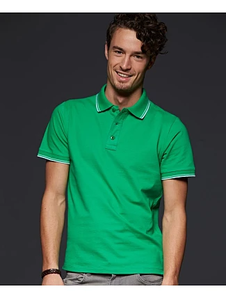 Daiber JN 986 Pánské piqué polo 02.0986 fern green/white