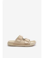 Lehké Pěnové Dámské Žabky S Sponami Big Star NN274A752 Béžové