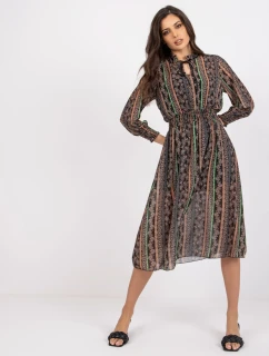 Šaty DHJ SK 15177 1.04P černá a béžová