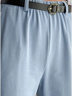 Dámské tepláky chinos s páskem modré FashionStreet UY2550