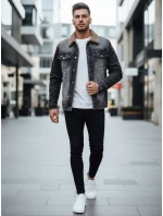 Pánská zateplená džínová bunda černá FashionStreet TX4725z