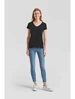 Fruit of the Loom Lady-Fit Iconic 150 V-Neck T Dámské tričko s výstřihem do V 16.1444 black Fruit of the Loom Lady-Fit Iconic 150 V-Neck T Dámské tričko s výstřihem do V 16.1444 black