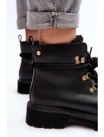 Dámské Kožené Trapery GOE MM2N4082 Černé Dámské Kožené Trapery GOE MM2N4082 Černé